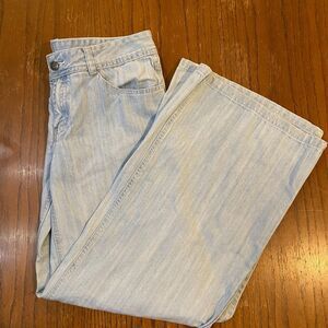 Y2K Retro Wide Leg Light Wash Denim Jeans TeX by Max Azria High Rise Cotton 31W
